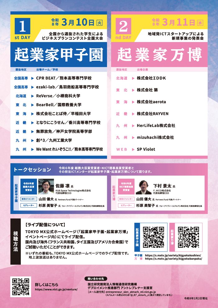 令和7年度 起業家甲子園・起業家万博の開催 裏